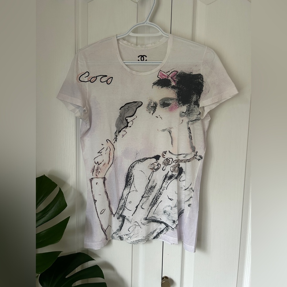 Chanel 2010 AOP Coco Vintage T Shirt